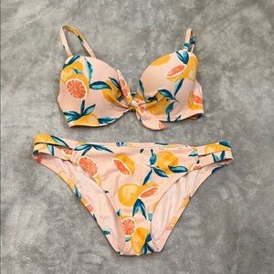 Shade & Shore Citrus Bikini (43C top, L bottom)